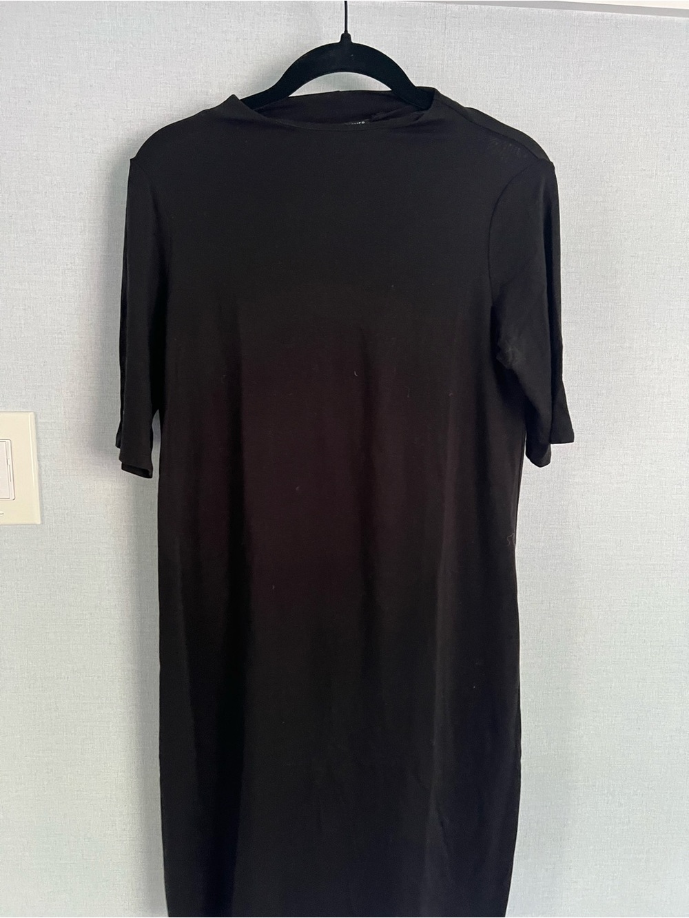 Eileen Fisher Black Short-Sleeve Dress, sz PP